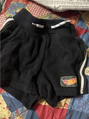 Kids Black Logo Athletic Shorts